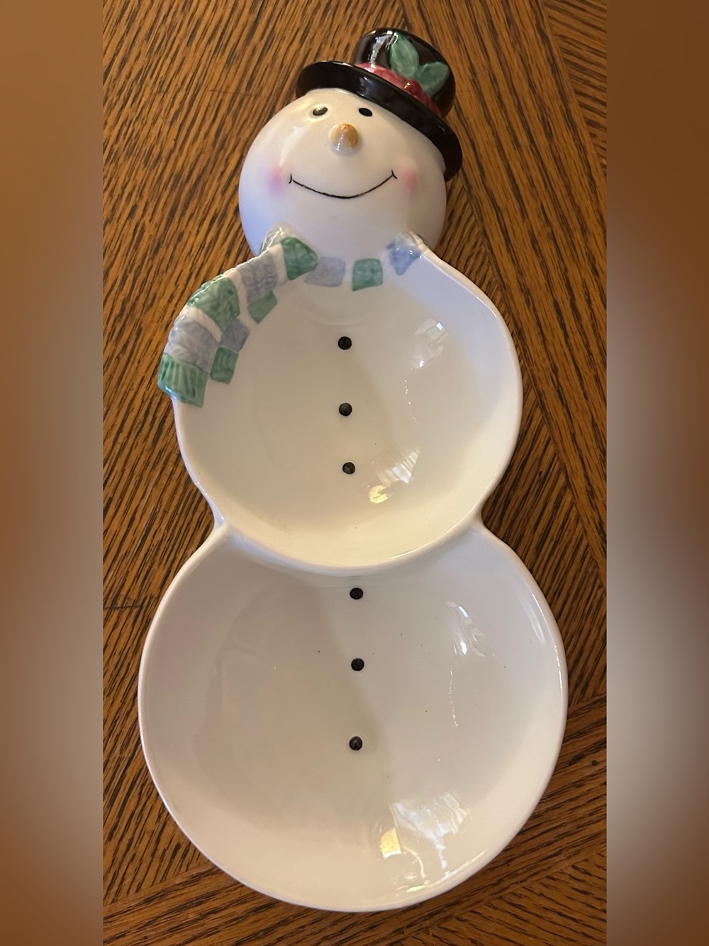 Vintage Hallmark Ceramic Snowman Dish/Decoration